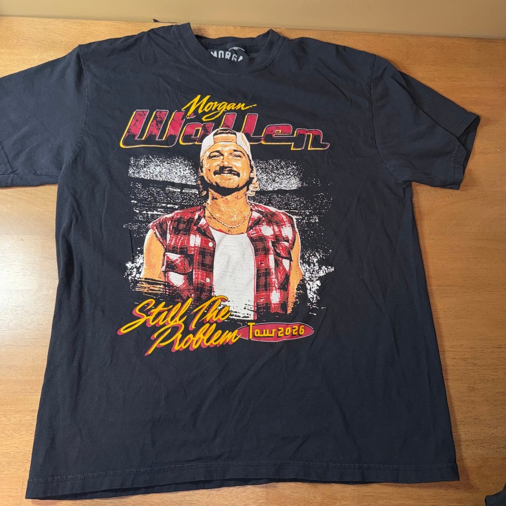 Morgan Wallen Still The Problem Tour 2026 Black Graphic T-Shirt Mens Large